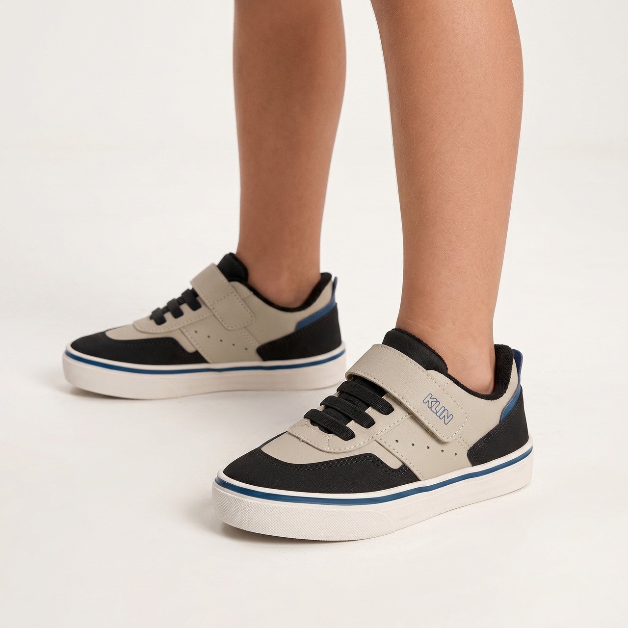 Tênis Klin Freestyle Infantil Bege com Azul Bege 2