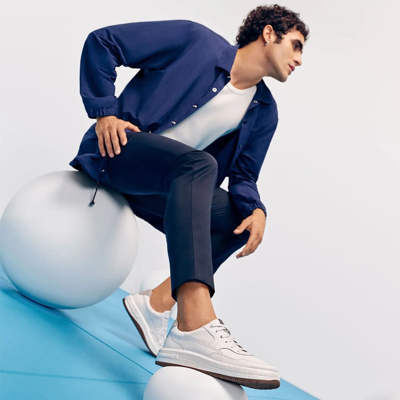 Tênis Democrata Masculino Drake Pulse Branco Branco 5