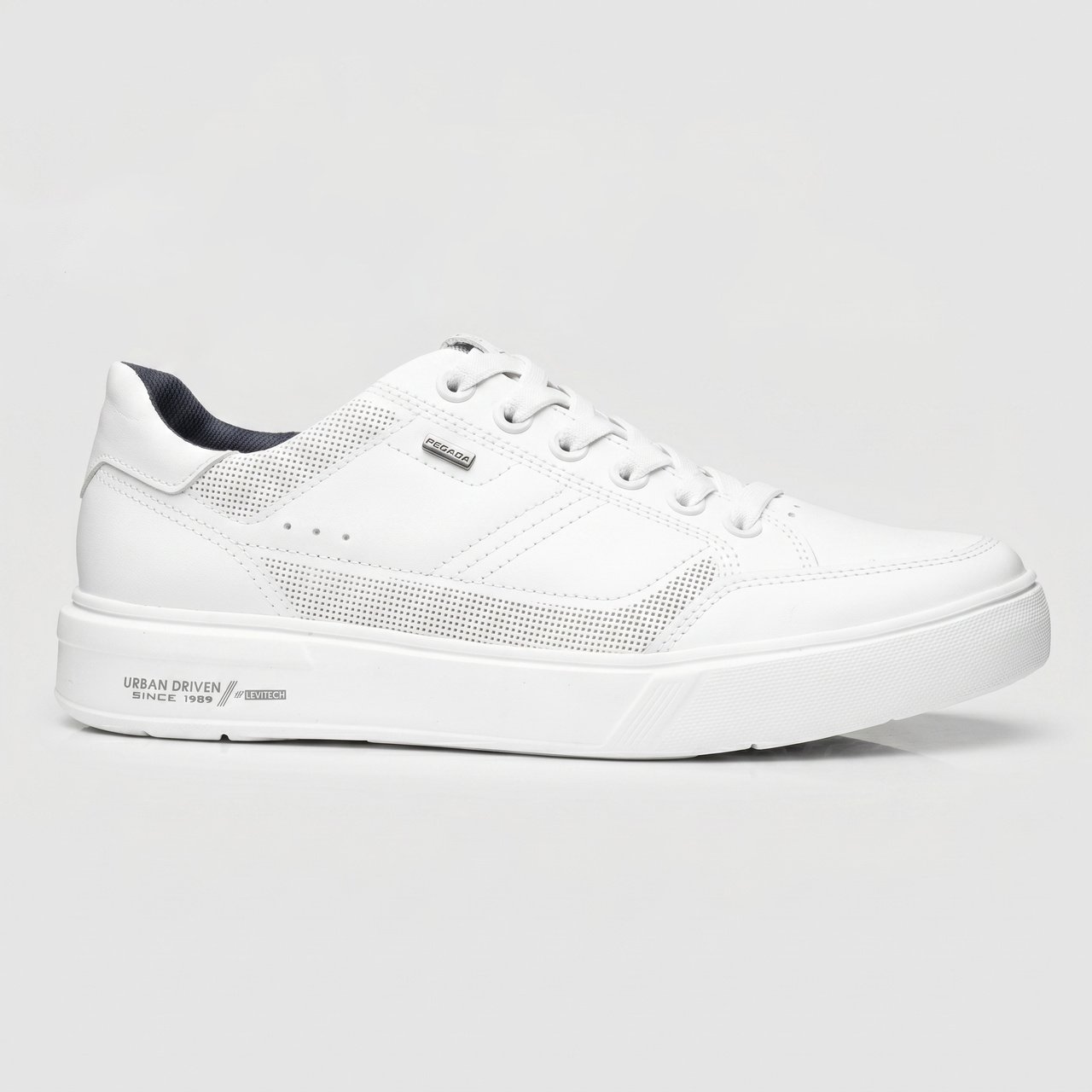 Tênis Casual Pegada Masculino Em Couro Branco