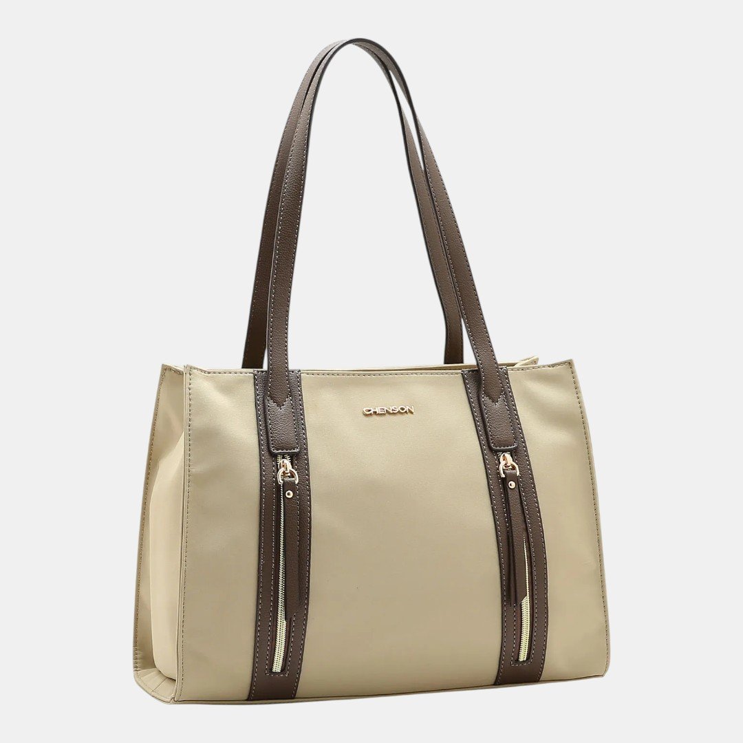 Bolsa Feminina Chenson Ombro Microfiber Bege