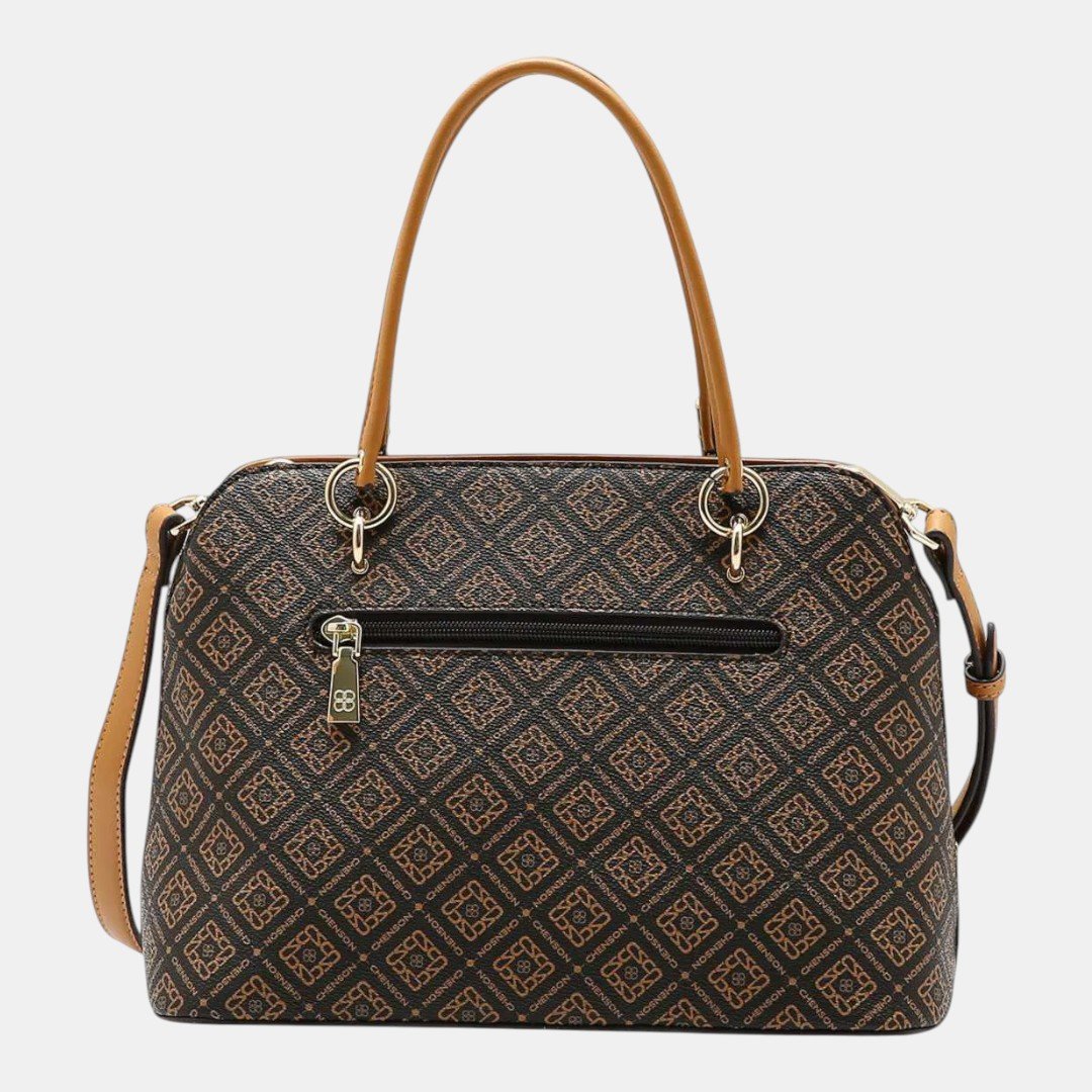 Bolsa Feminina Chenson Mão Monograma Luxo Marrom Marrom 2