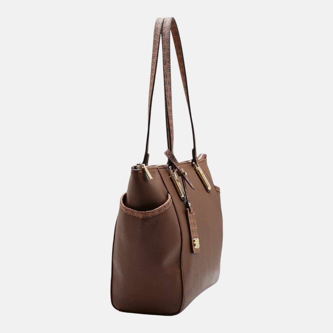Bolsa Feminina Chenson Ombro Detalhe Monograma Marrom Marrom 3