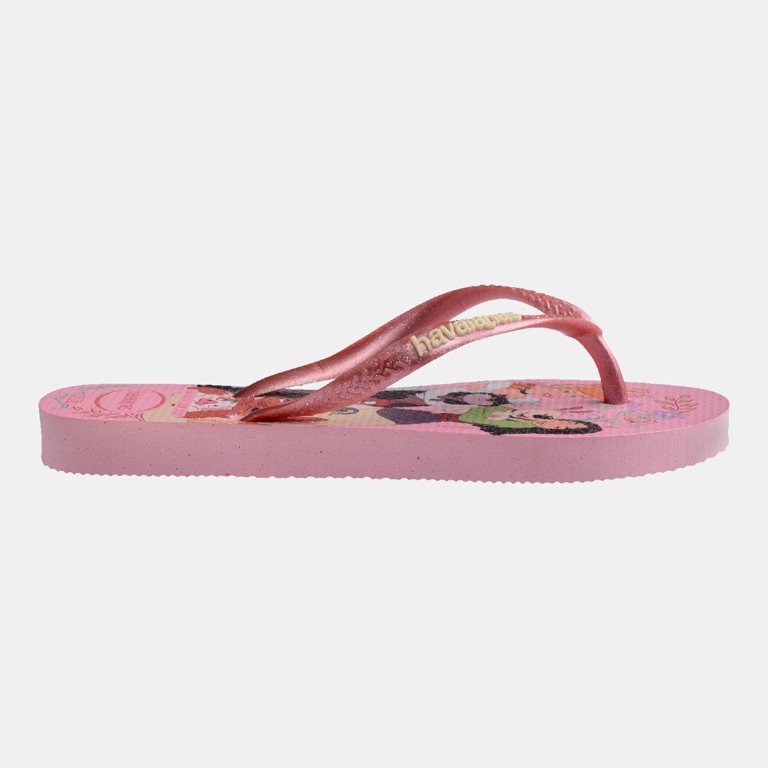 Chinelo Havaianas Infantil Slim Princesas Rosa Rosa 3