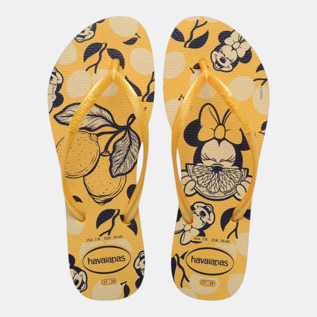 Chinelo Havaianas Slim Disney Minnie Amarelo