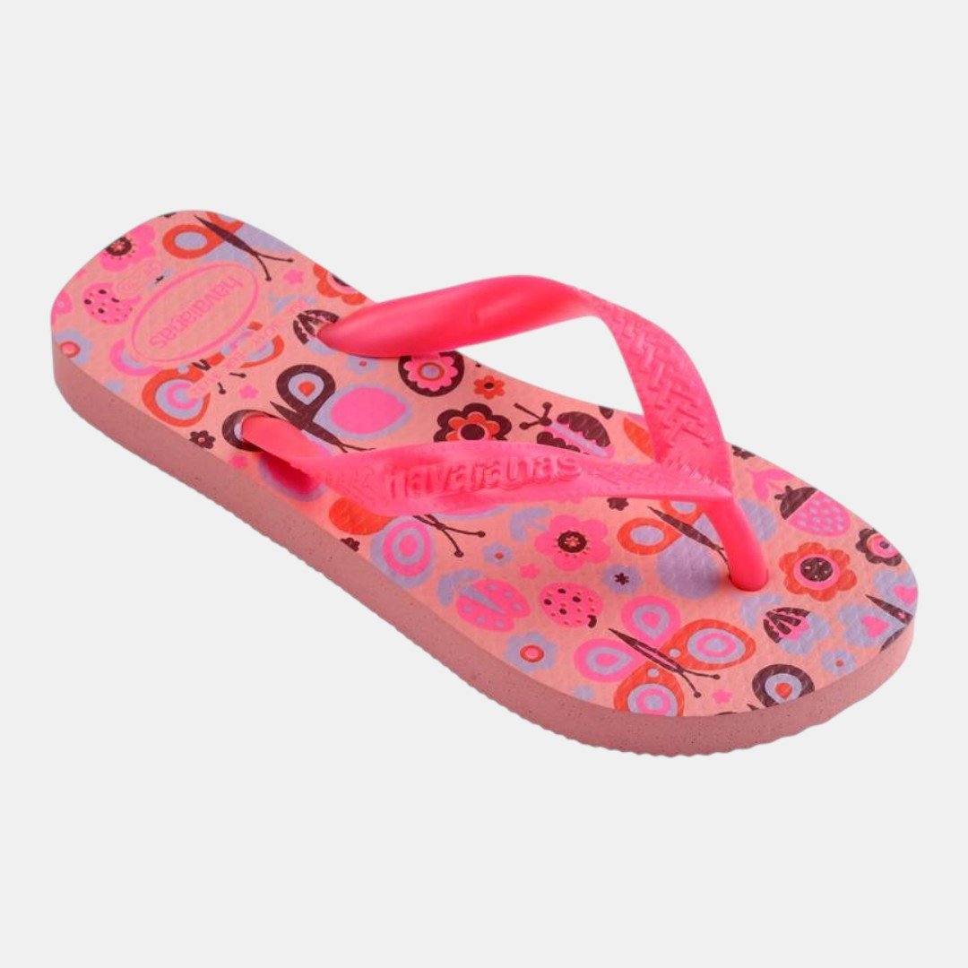 Chinelo Havaianas Kids Flores Infantil Rosa Rosa 2