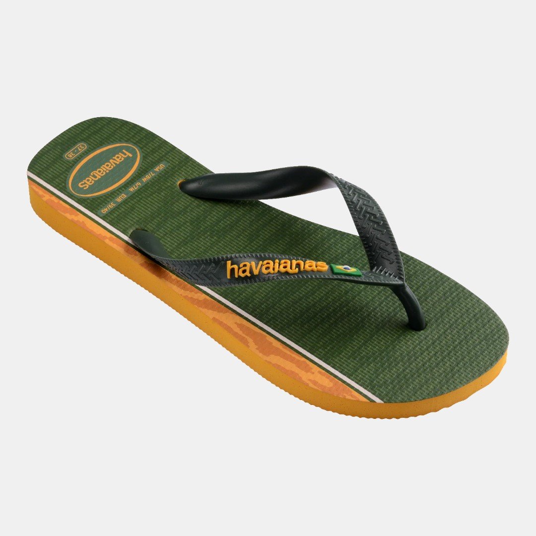 Chinelo Havaianas Top Nations Seleções Brasil Amarelo Verde 2