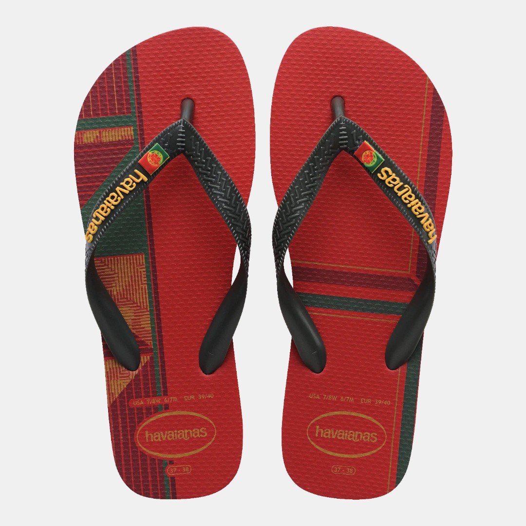 Chinelo Havaianas Top Nations Seleções Portugal Vermelho