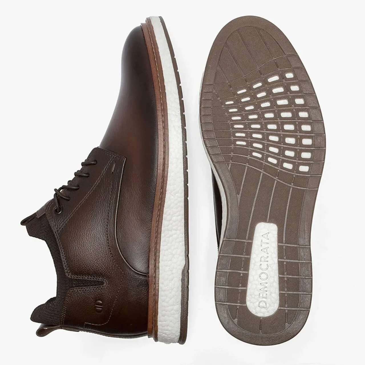 Bota Democrata Masculina Clark Pulse Couro Marrom Marrom 4
