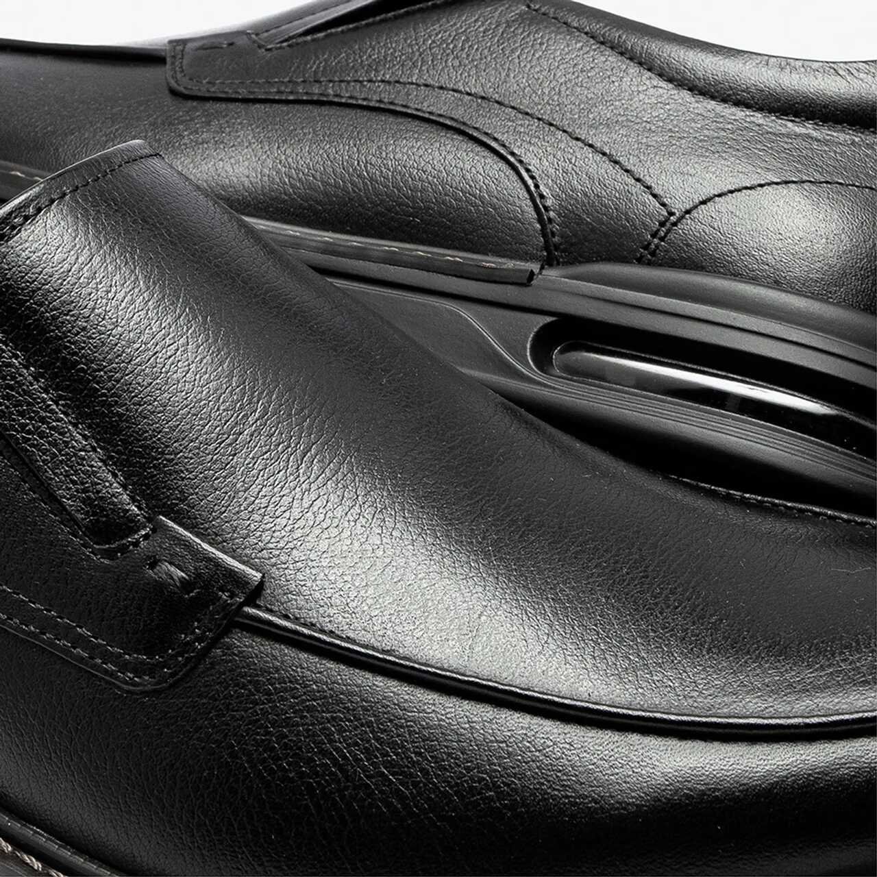 Sapato Social Masculino Democrata Air Magnum Couro Preto Preto 3