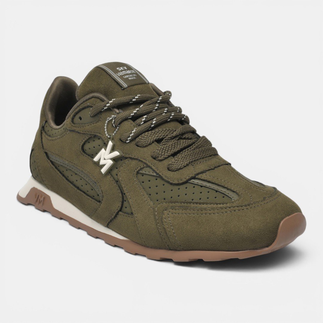 Tênis Via Marte Casual Retrô Verde Militar Verde 2