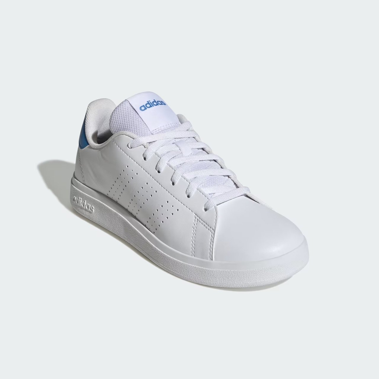 Tênis Adidas Advantage Base 2.0 Infantil Branco com Azul Branco 2