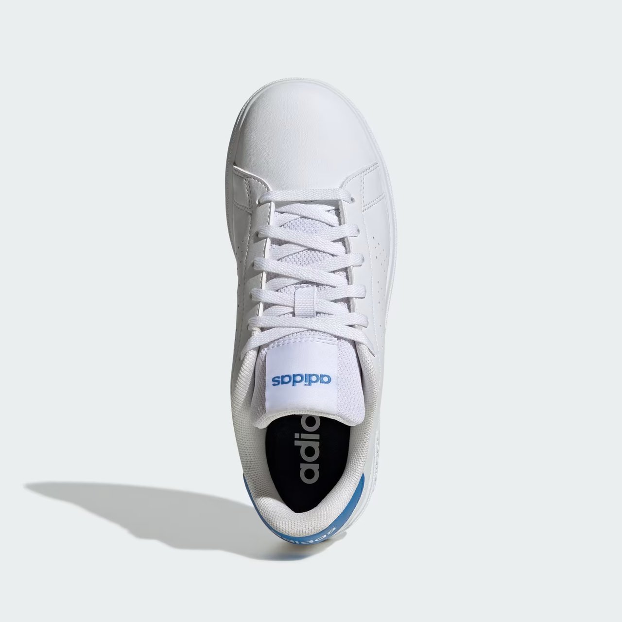 Tênis Adidas Advantage Base 2.0 Infantil Branco com Azul Branco 3