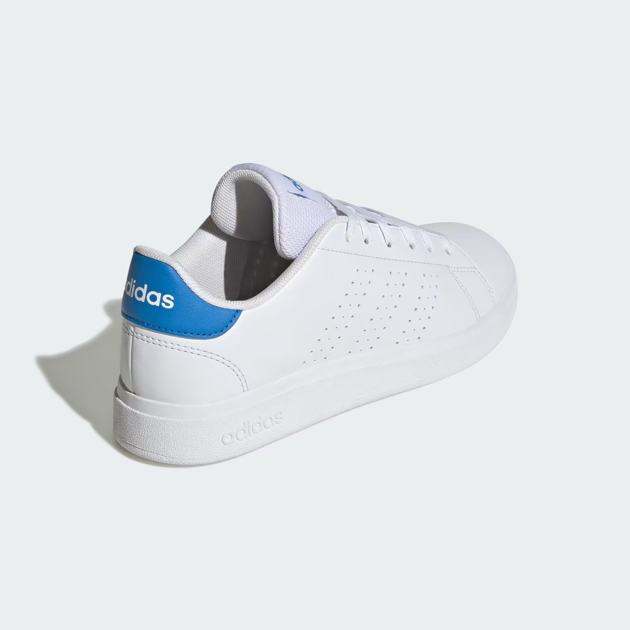Tênis Adidas Advantage Base 2.0 Infantil Branco com Azul Branco 5