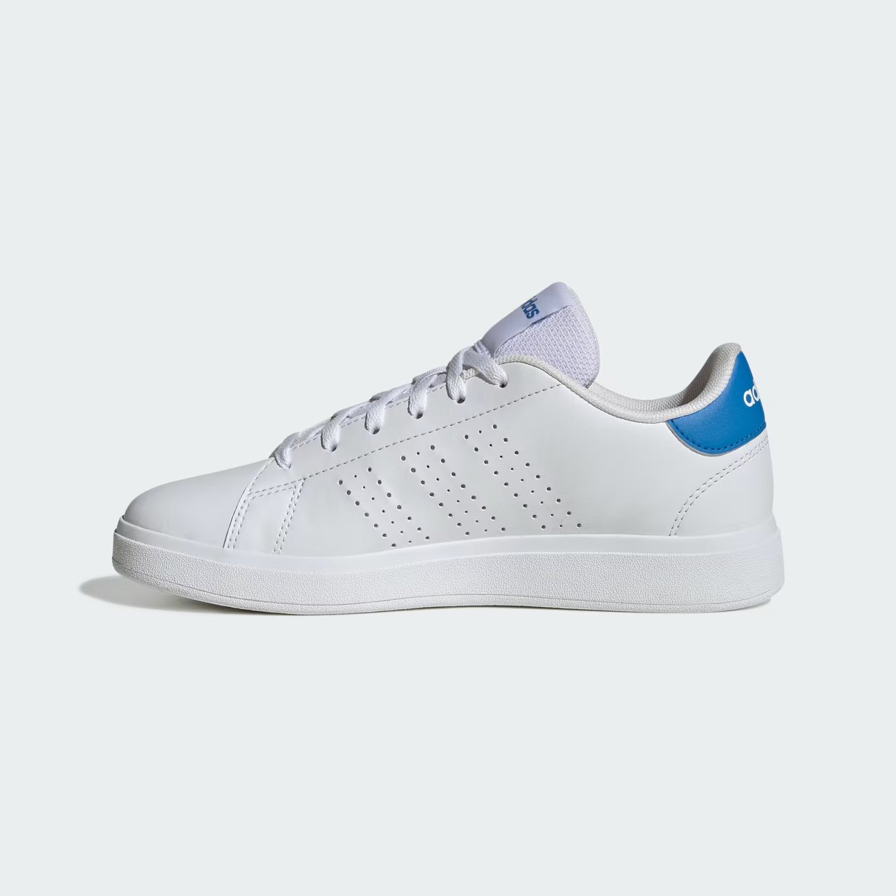 Tênis Adidas Advantage Base 2.0 Infantil Branco com Azul Branco 6