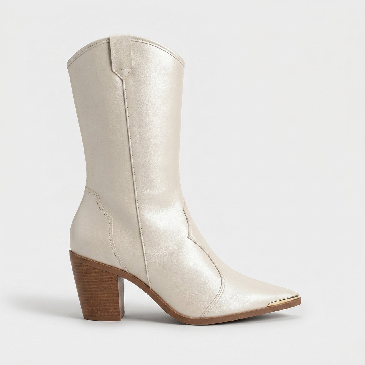 Bota Western Moleca Ana Castela Off White