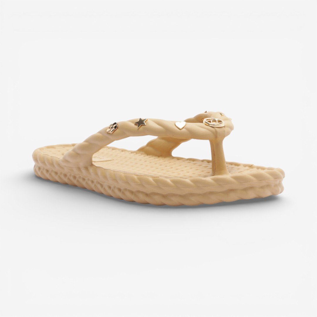 Chinelo De Dedo Brizza Arezzo Bege Marrocos Bege 3