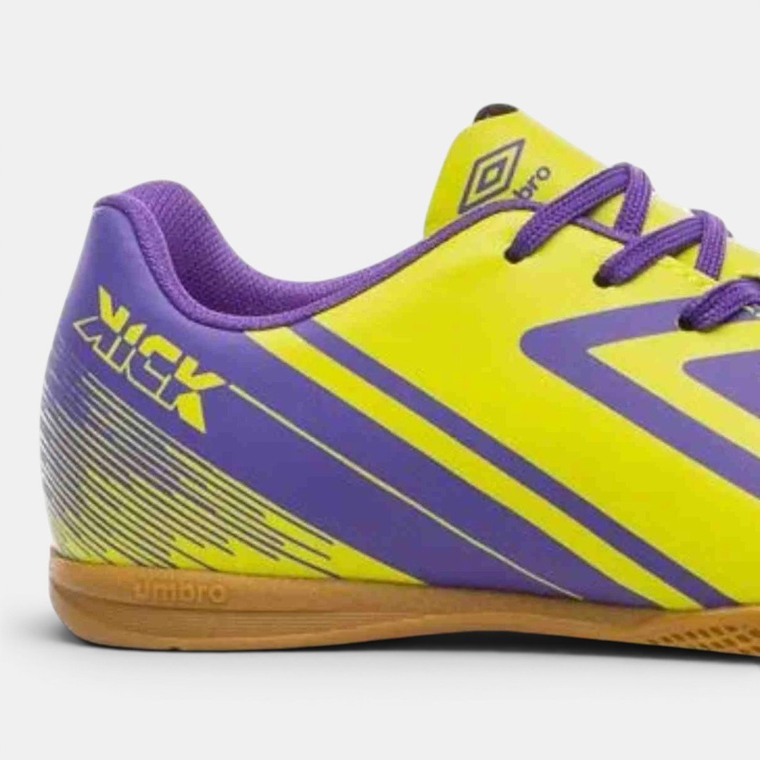 Chuteira Futsal Infantil Umbro Kick Jr Amarela com Roxo Amarelo/Roxo 5