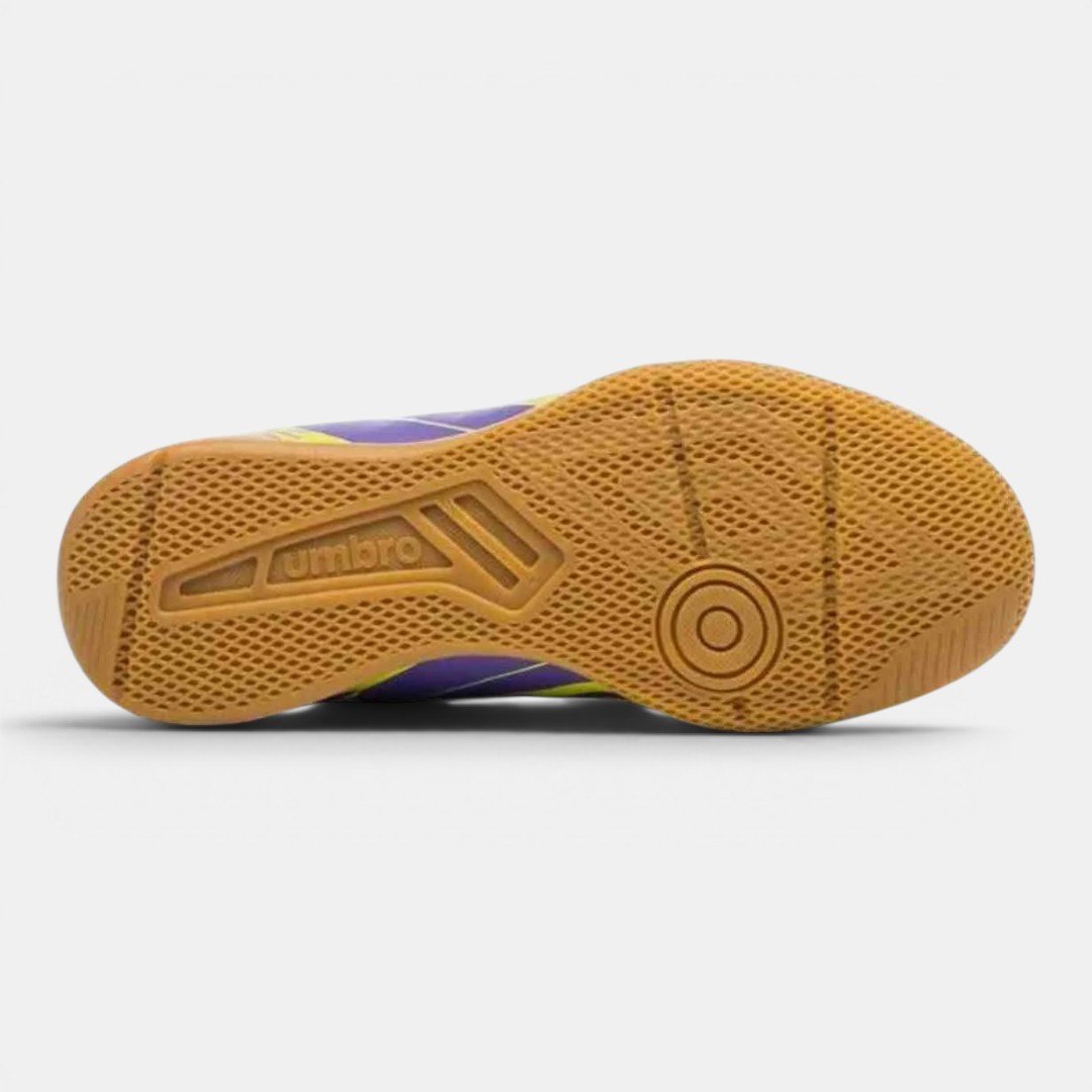 Chuteira Futsal Infantil Umbro Kick Jr Amarela com Roxo Amarelo/Roxo 7