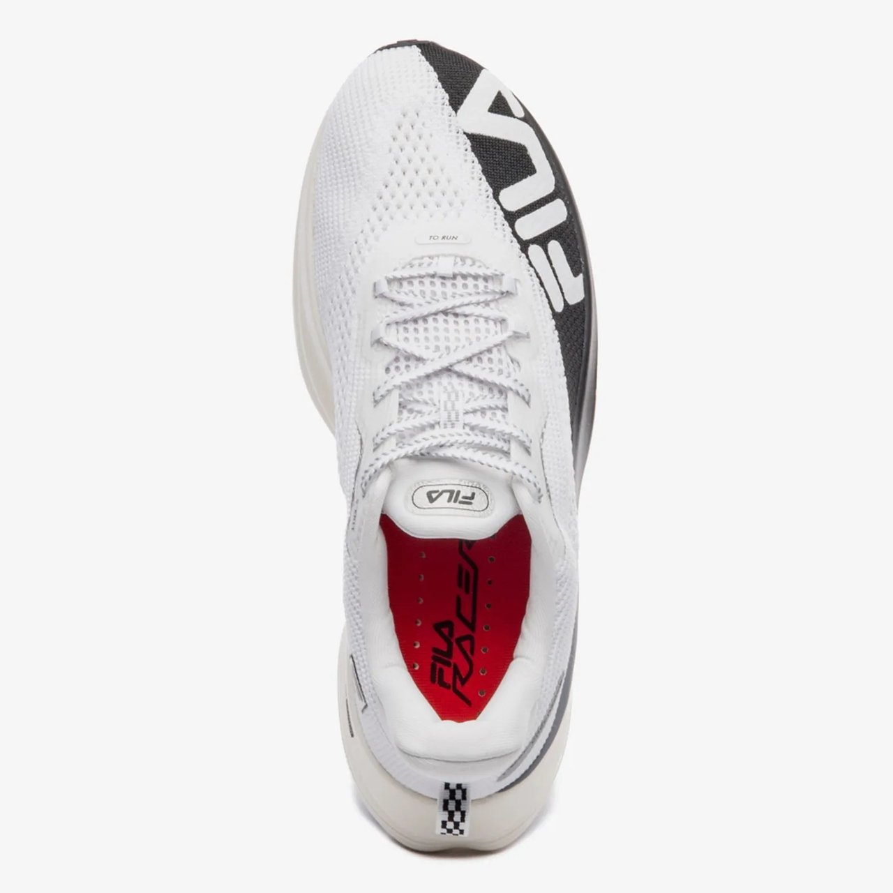 Tênis Fila Racer Speedzone Masculino Branco com Preto Branco/Preto 4