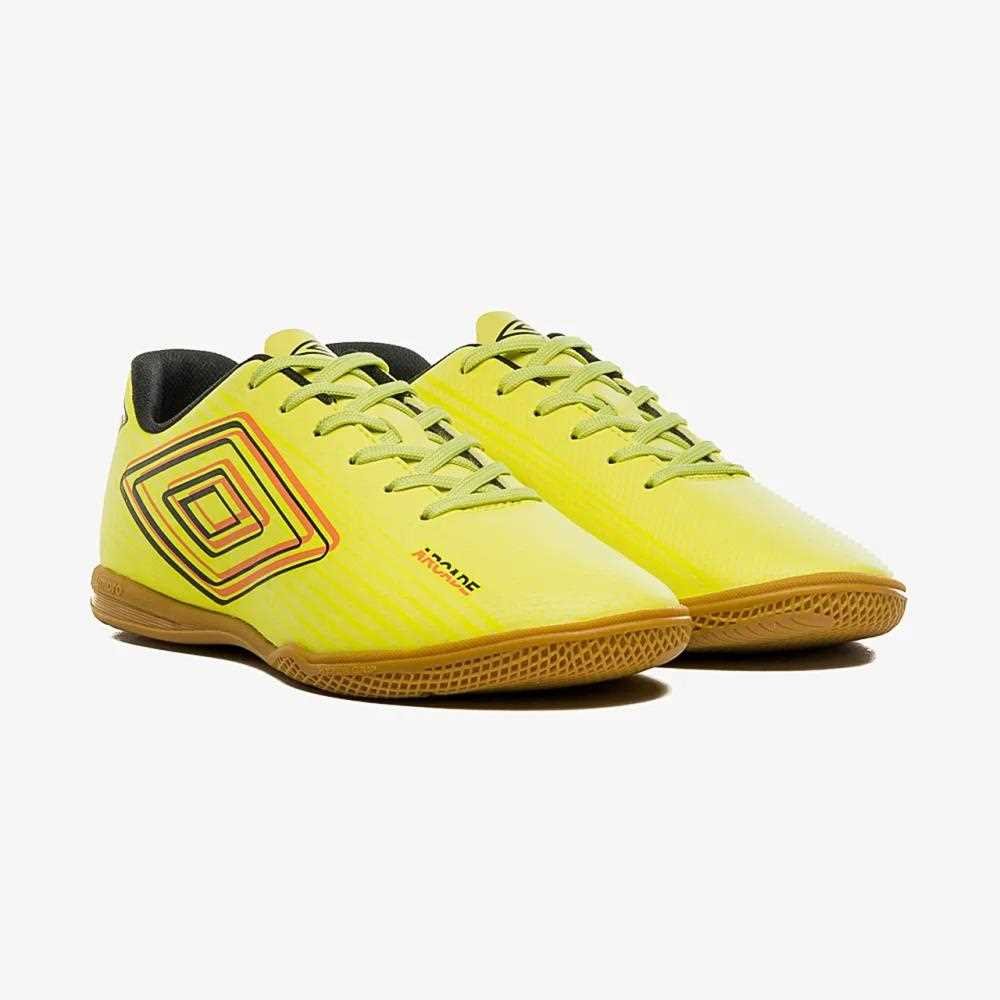 Chuteira Futsal Umbro Arcade Verde Limão Amarelo 2