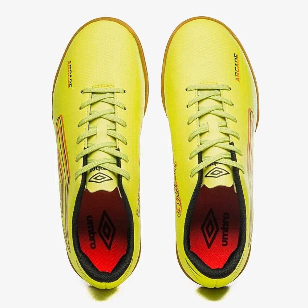 Chuteira Futsal Umbro Arcade Verde Limão Amarelo 4