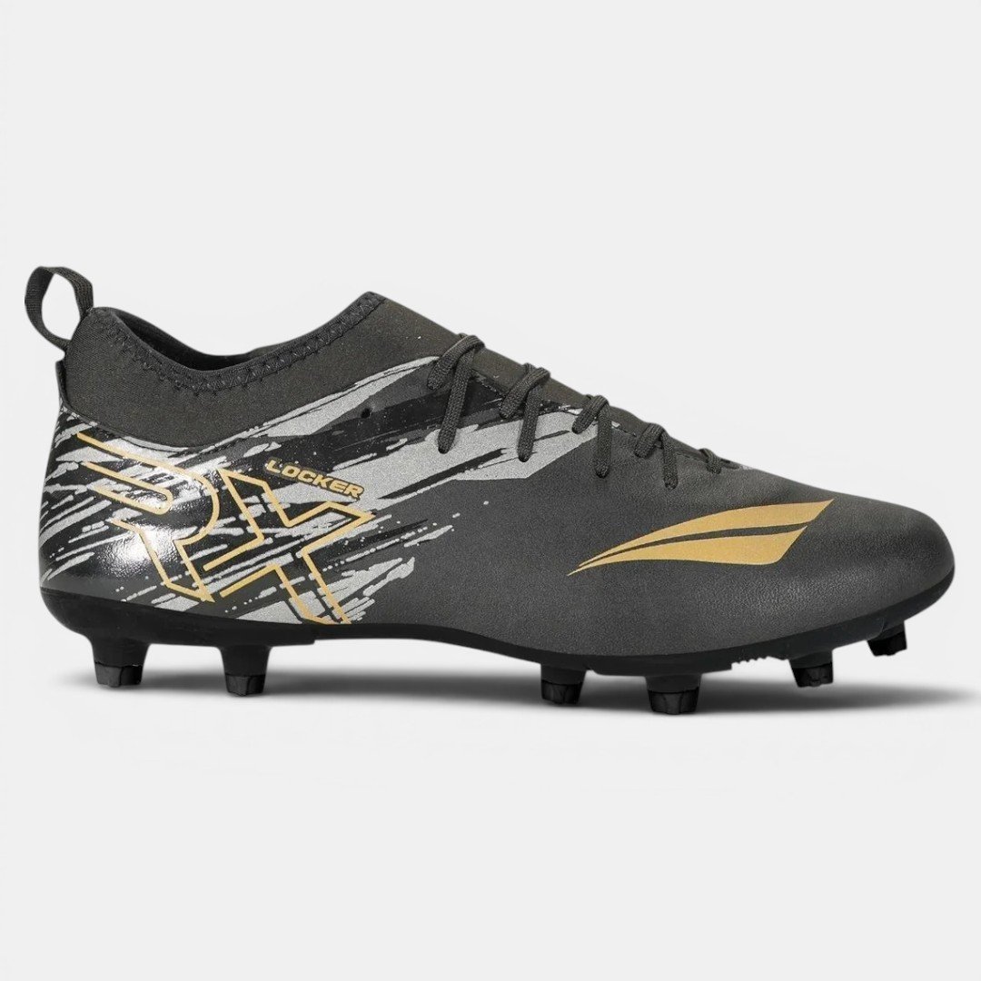 Chuteira Campo Penalty RX Locker 4 Preta com Dourado