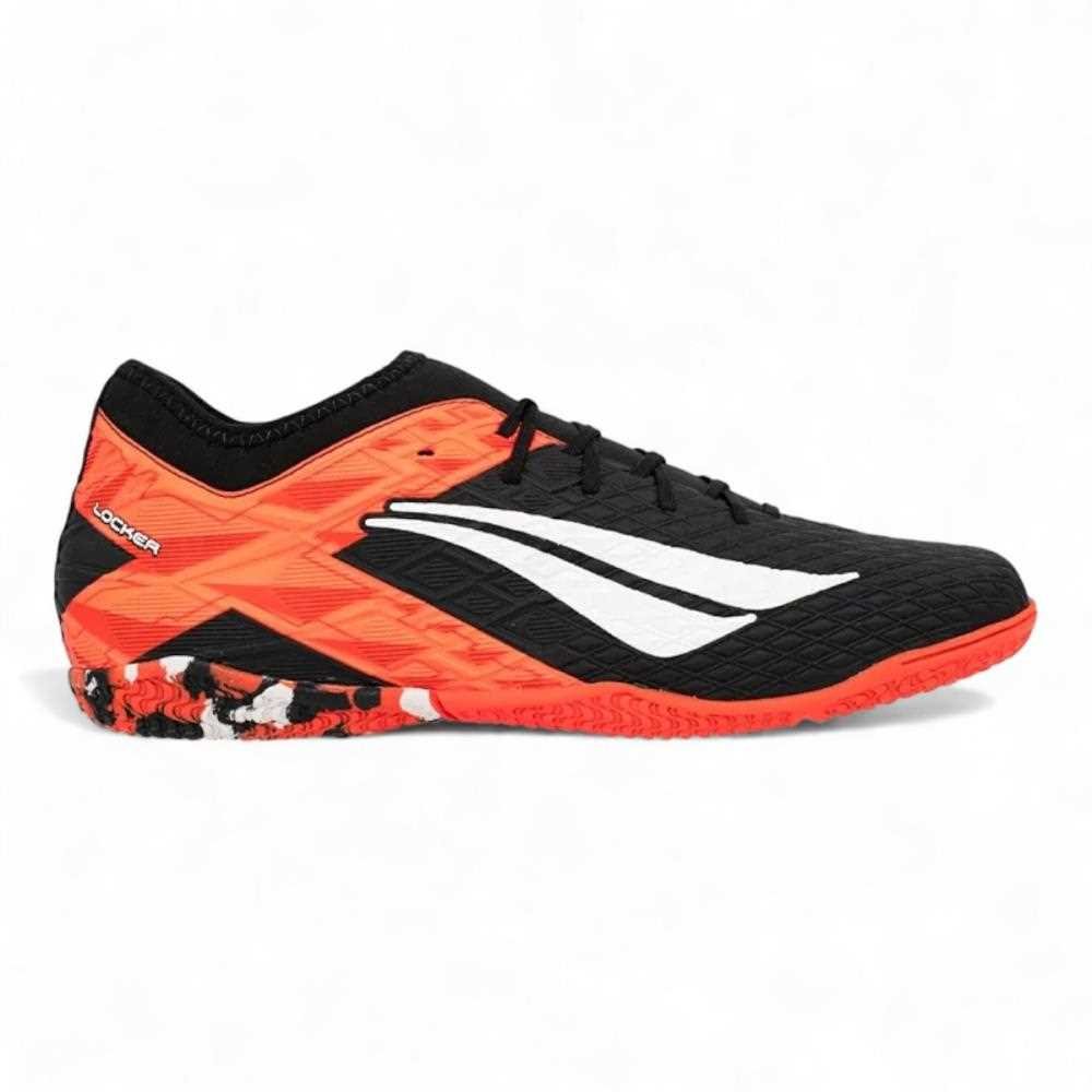 Chuteira Futsal Penalty Rx Locker 3 Preta com Laranja