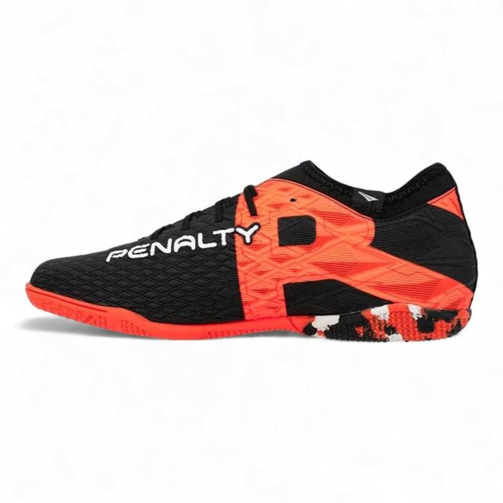 Chuteira Futsal Penalty Rx Locker 3 Preta com Laranja Preto/Laranja 2