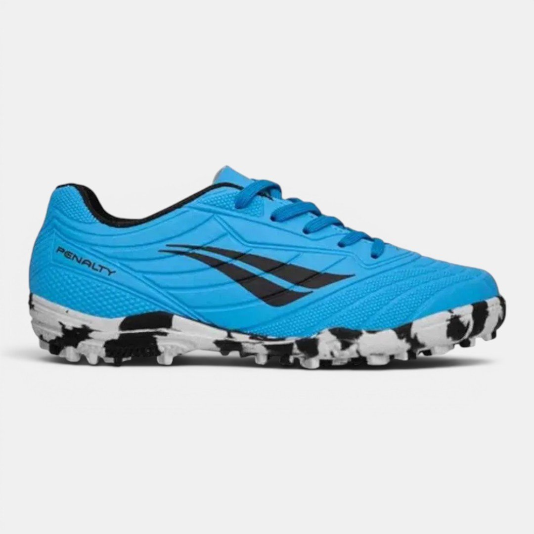 Chuteira Society Infantil Penalty Matis Kids XXI Azul Celeste