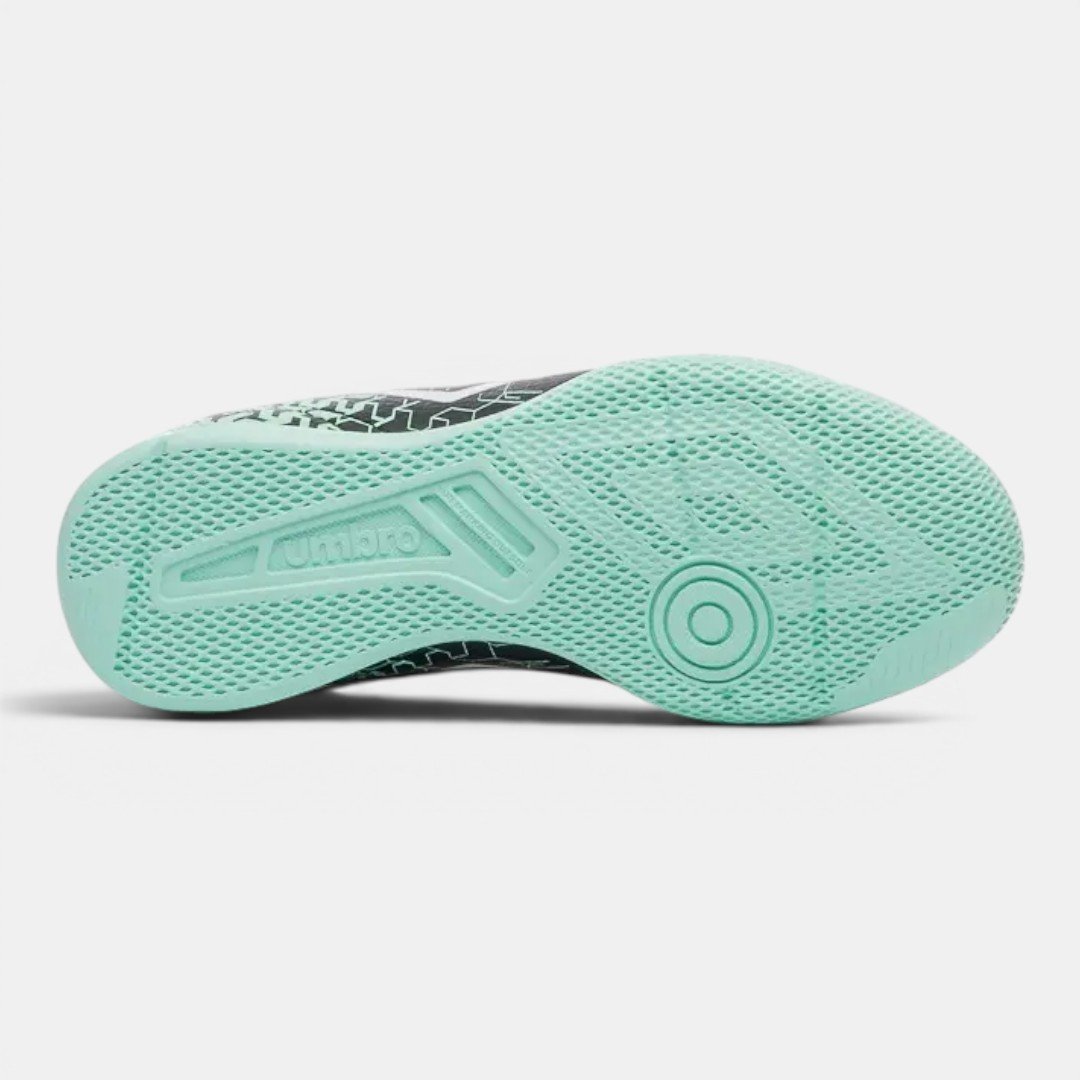 Chuteira Futsal Umbro Class Neo Preta com Verde Água Preto/Verde 4