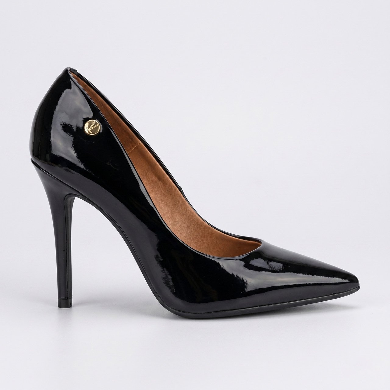 Sapato Scarpin Vizzano Salto Alto Verniz Preto
