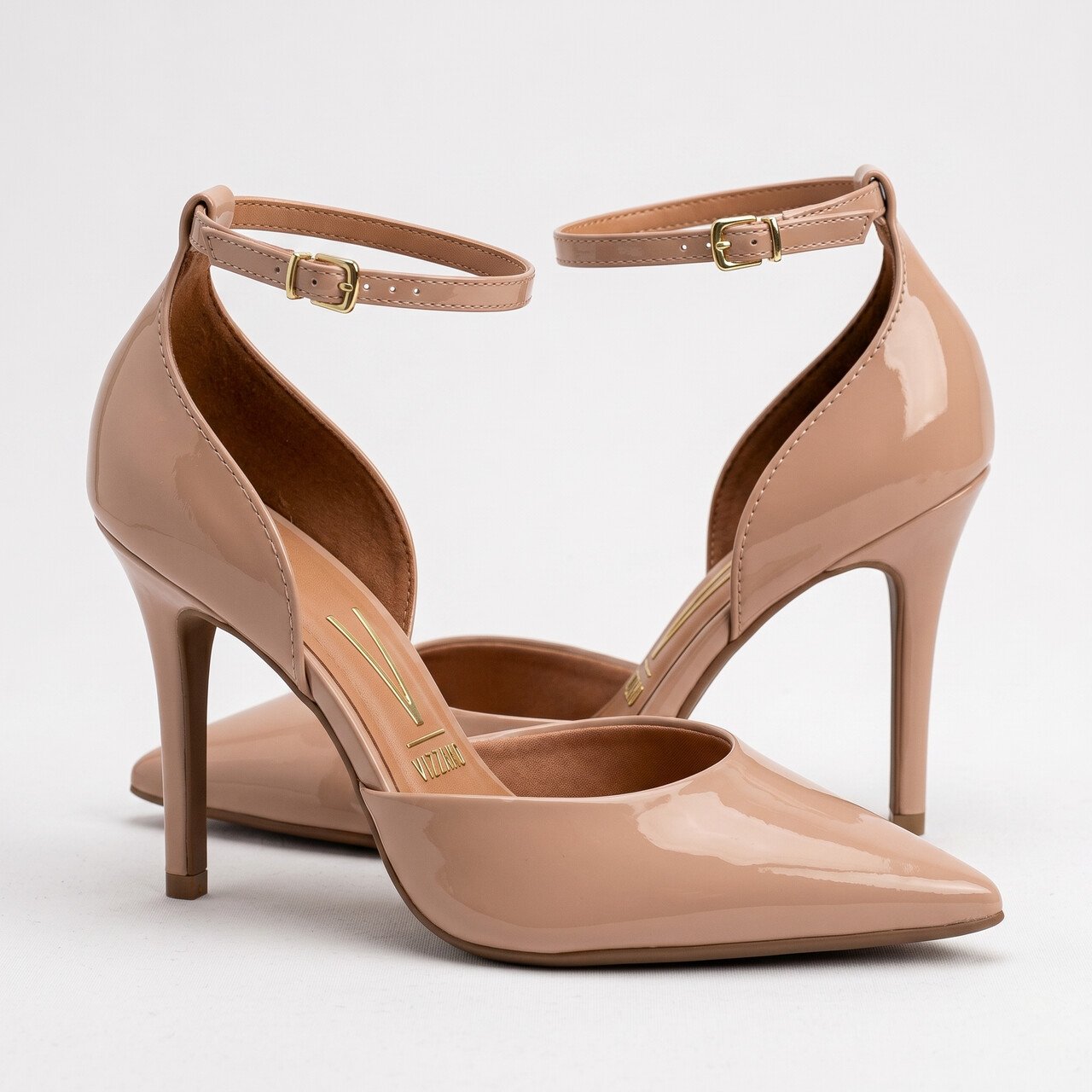 Sapato Scarpin Vizzano Verniz Bege Bege 3