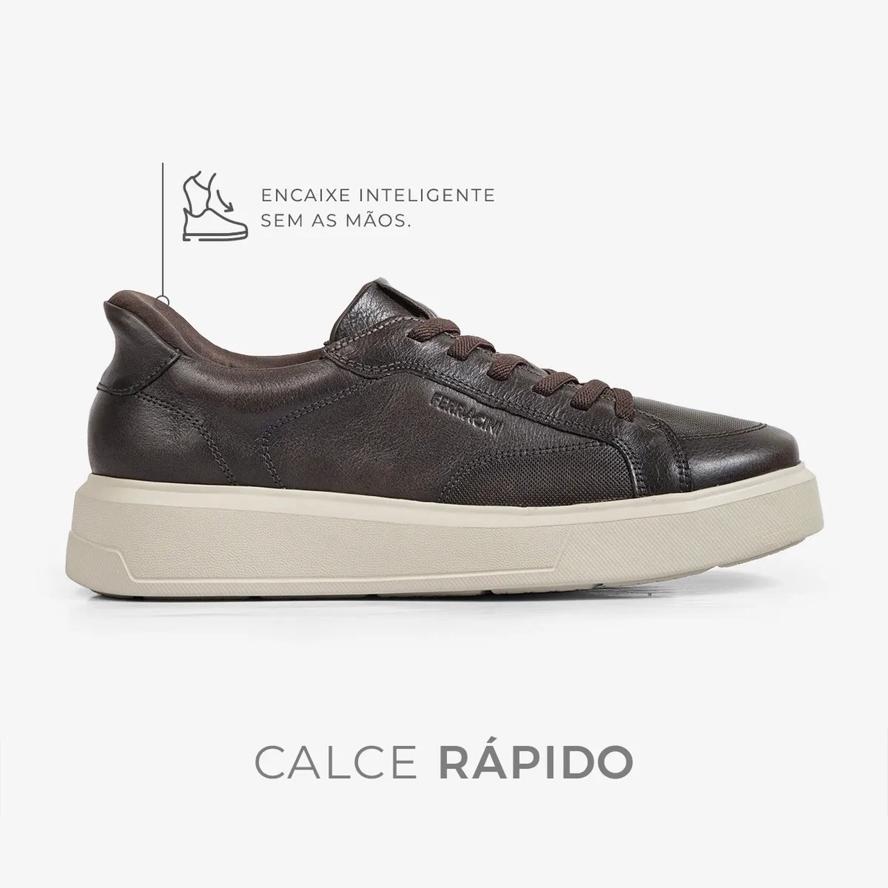 Sneaker Ferracini Masculino Café Flip Classic