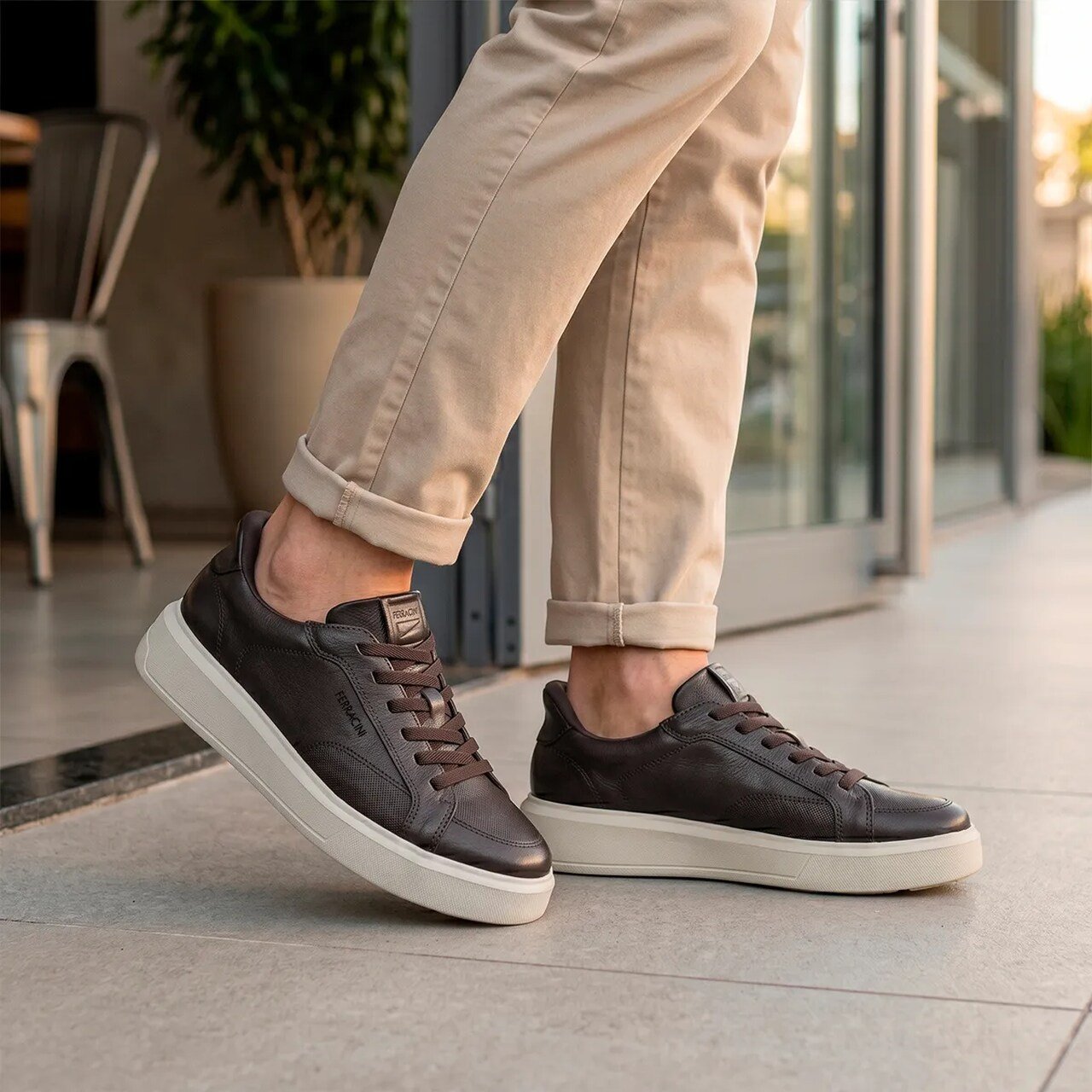 Sneaker Ferracini Masculino Café Flip Classic Marrom 3