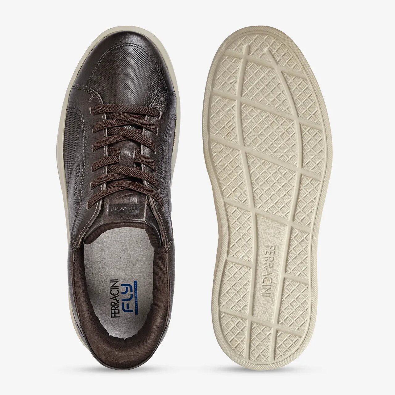 Sneaker Ferracini Masculino Café Flip Classic Marrom 4