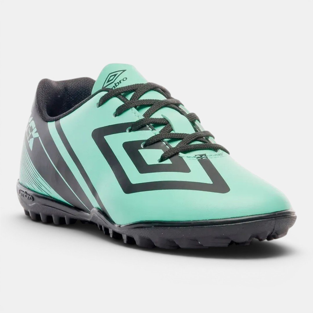Chuteira Society Infantil Umbro Kick Jr Verde Água Verde 2
