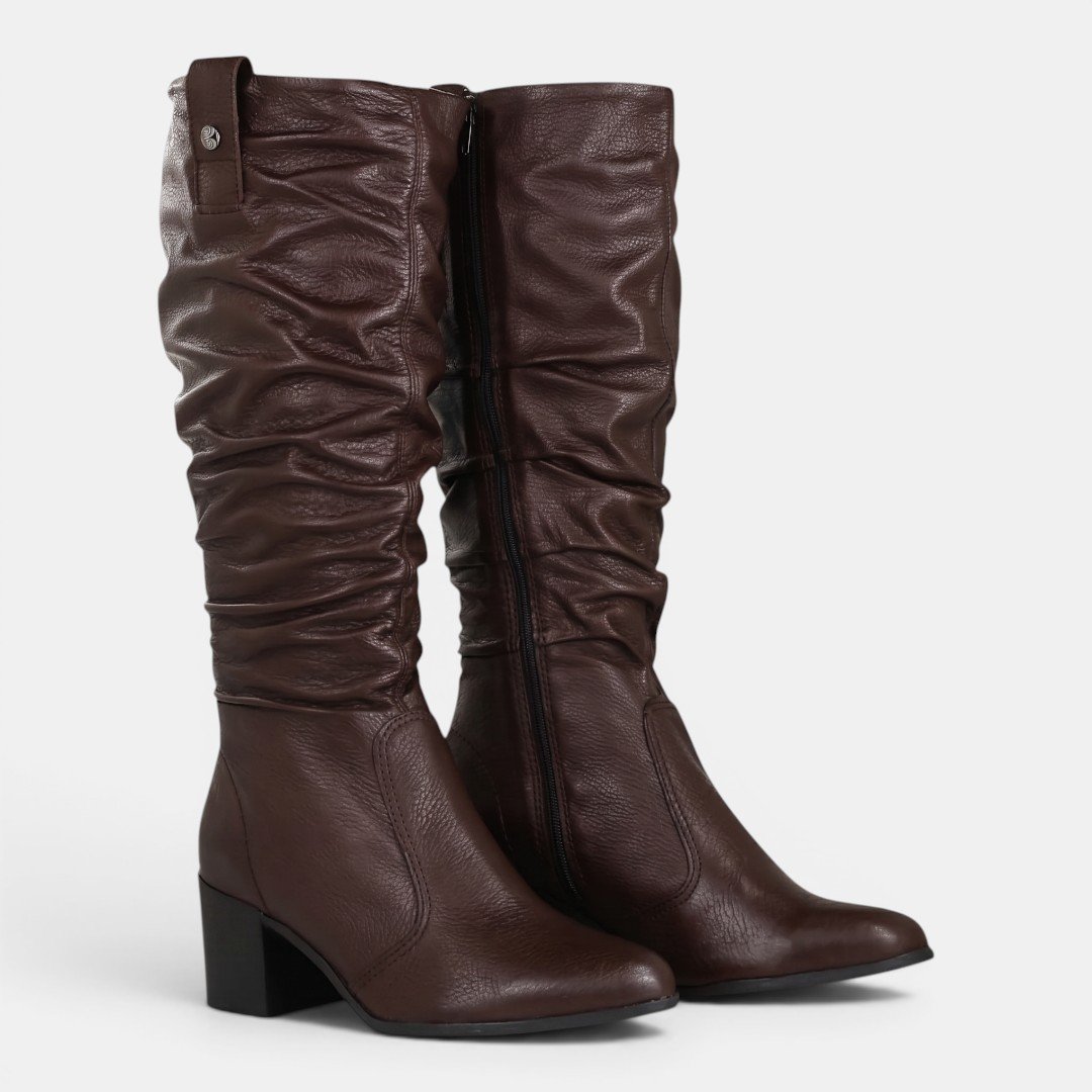 Bota Bottero Montaria Slouchy Cano Longo Marrom Marrom 4
