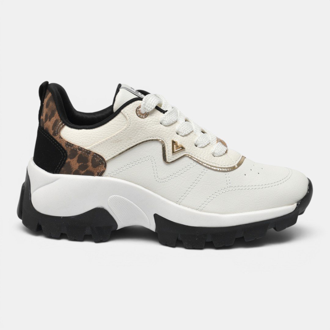 Tênis Via Marte Casual Branco com Preto