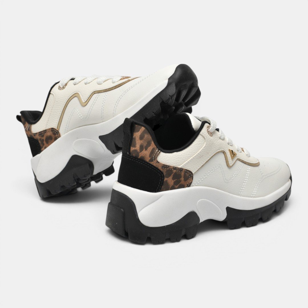 Tênis Via Marte Casual Branco com Preto Branco 4