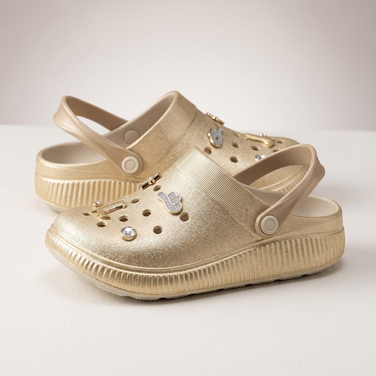 Babuche Moleca Ana Castela Metalizado Dourado Dourado 3
