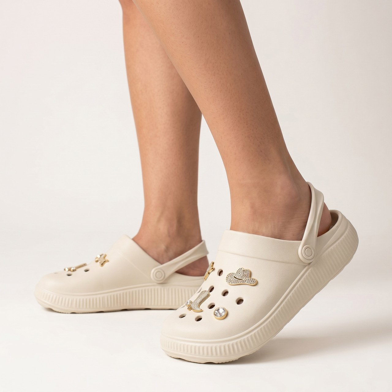 Babuche Moleca Ana Castela Off White Bege 2