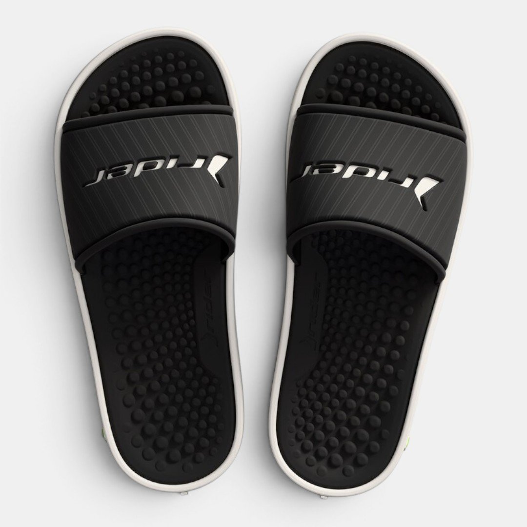 Chinelo Rider Pump Slide Infantil Preto