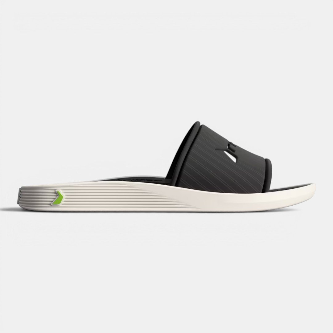Chinelo Rider Pump Slide Infantil Preto Branco/Preto 3