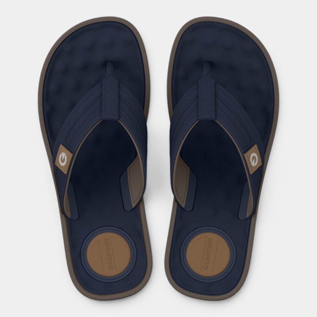Chinelo De Dedo Infantil Alabama Cartago Azul Azul/Marrom 2