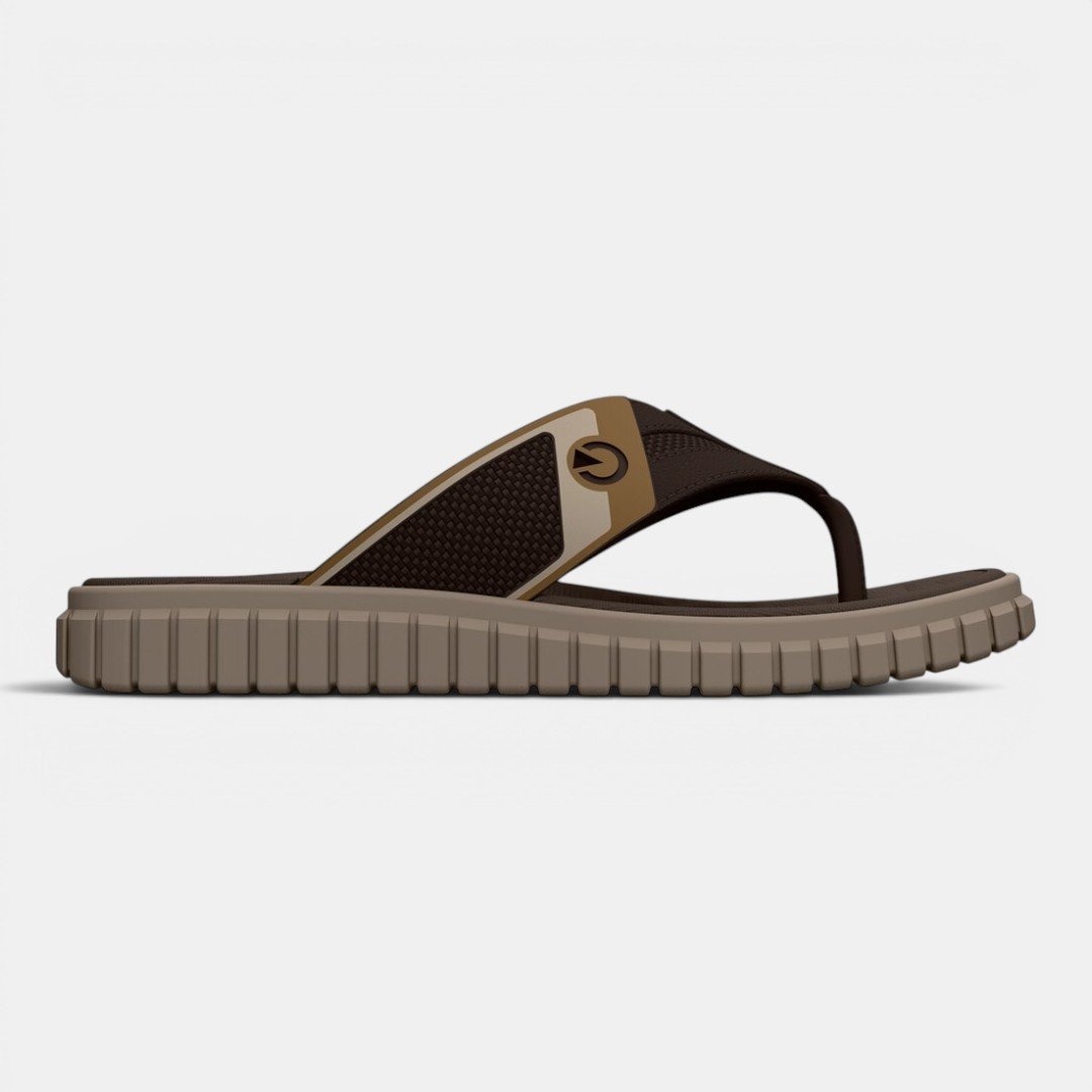 Chinelo Cartago Denver Masculino Marrom Bege/Marrom 2
