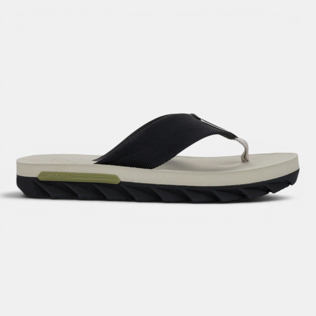 Chinelo de Dedo Branco Snap Mormaii Preto/Bege 2
