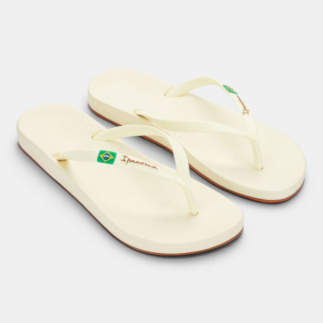 Chinelo Ipanema Anatômica Brasil Bege Manteiga