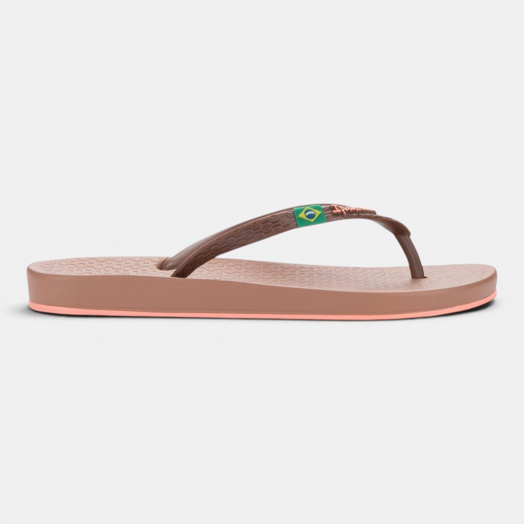 Chinelo Ipanema Anatômica Brasil Marrom Marrom/Rosa 2