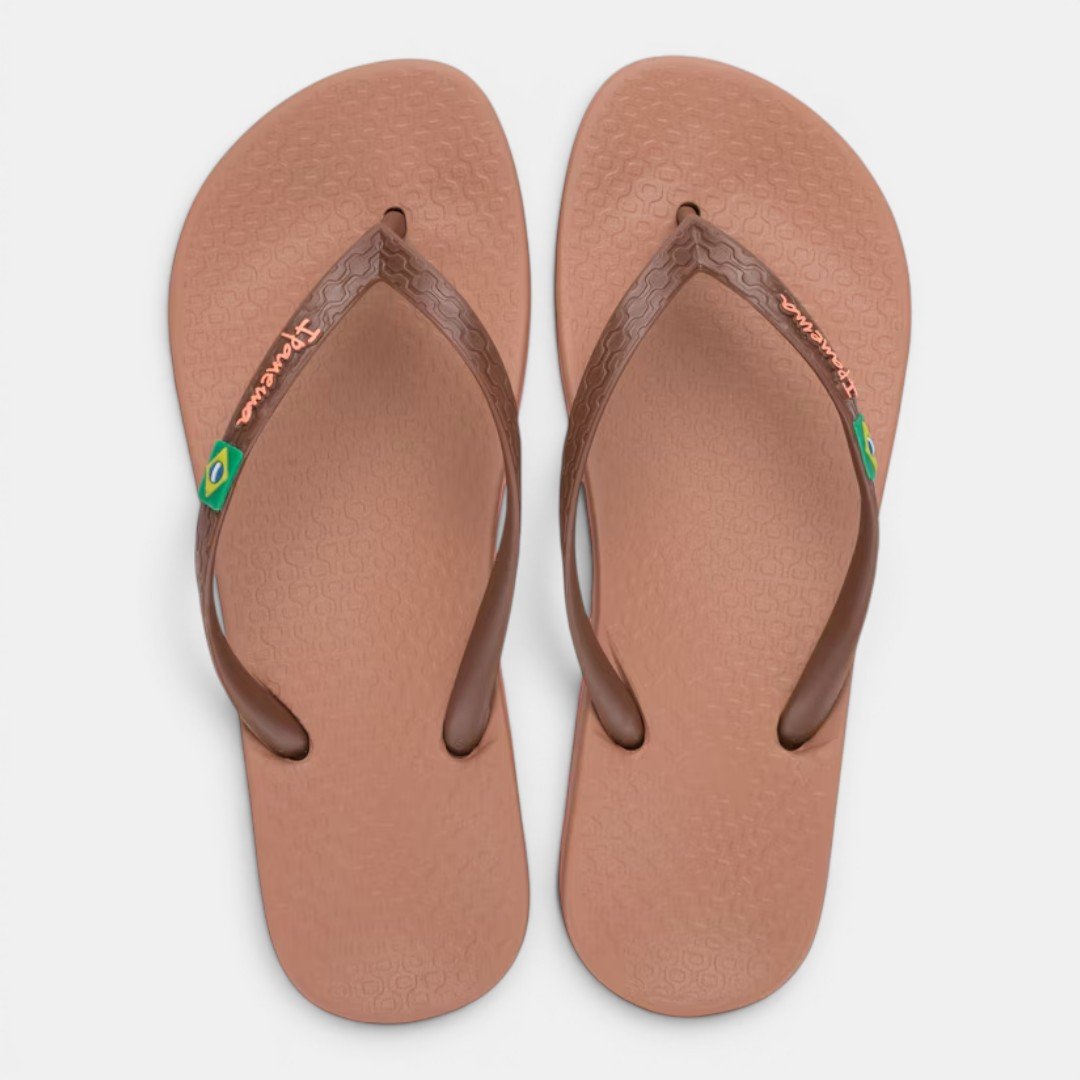 Chinelo Ipanema Anatômica Brasil Marrom Marrom/Rosa 3