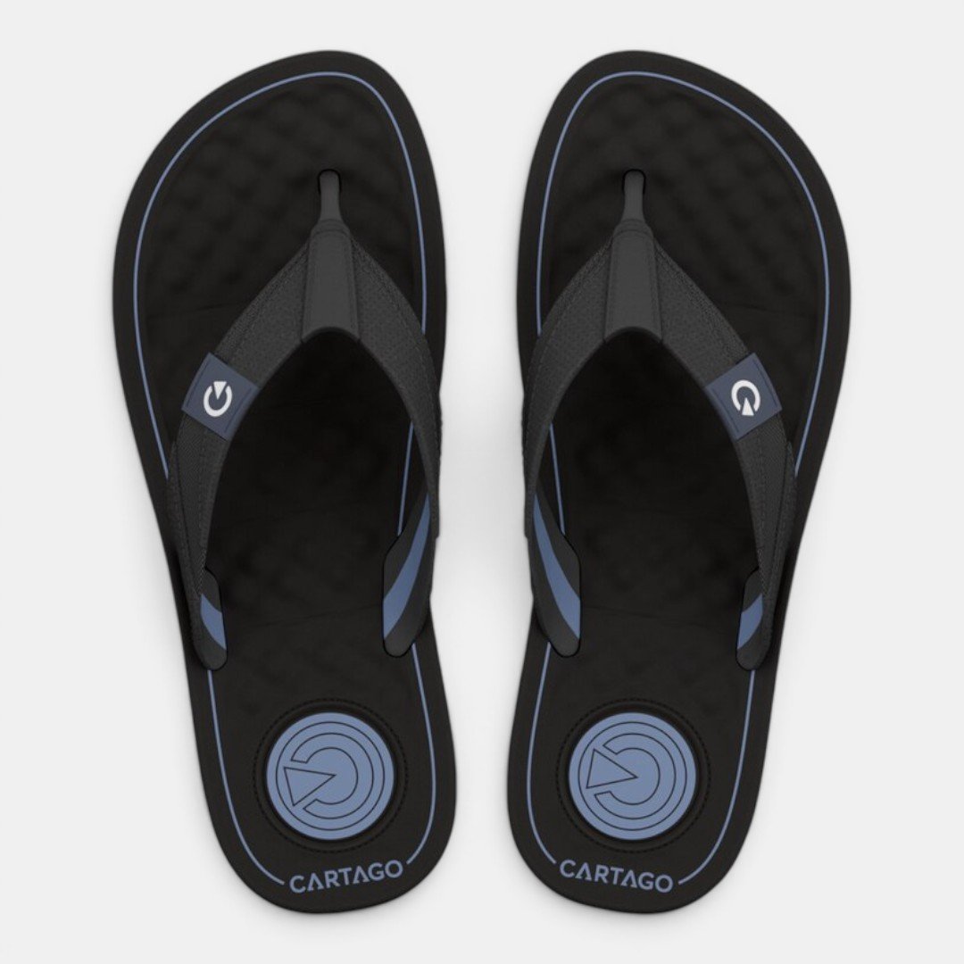 Chinelo Cartago Arizona Masculino Preto Preto/Azul 2